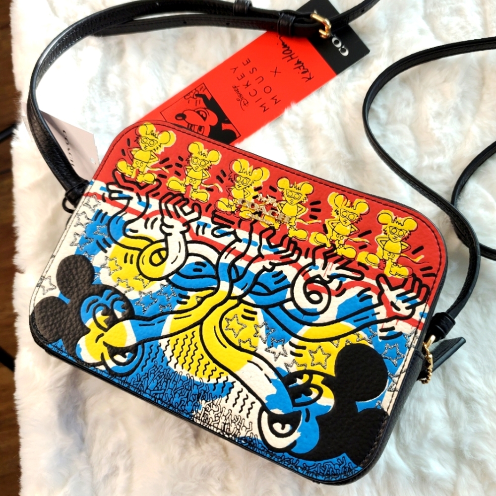 Disney Mickey Mouse X Keith Haring Mini Camera Bag. NWT
